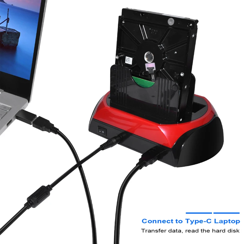 HDD SSD Docking Station USB to 2.5 3.5 Inch SATAI/II/III IDE Dual Slots External Hard Disk Enclosure case hd externo HDD SSD Docking Station USB to 2.5 3.5 Inch SATAI/II/III IDE Dual Slots External Hard Disk Enclosure case hd externo