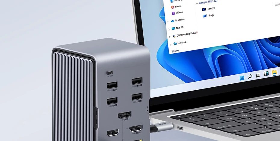 Hagibis USB C Docking Station with Dual HDMI-compatible M.2 SSD Enclosure Ethernet 100W PD USB Hub SD/TF for Laptop Macbook Pro Hagibis USB C Docking Station with Dual HDMI-compatible M.2 SSD Enclosure Ethernet 100W PD USB Hub SD/TF for Laptop Macbook Pro