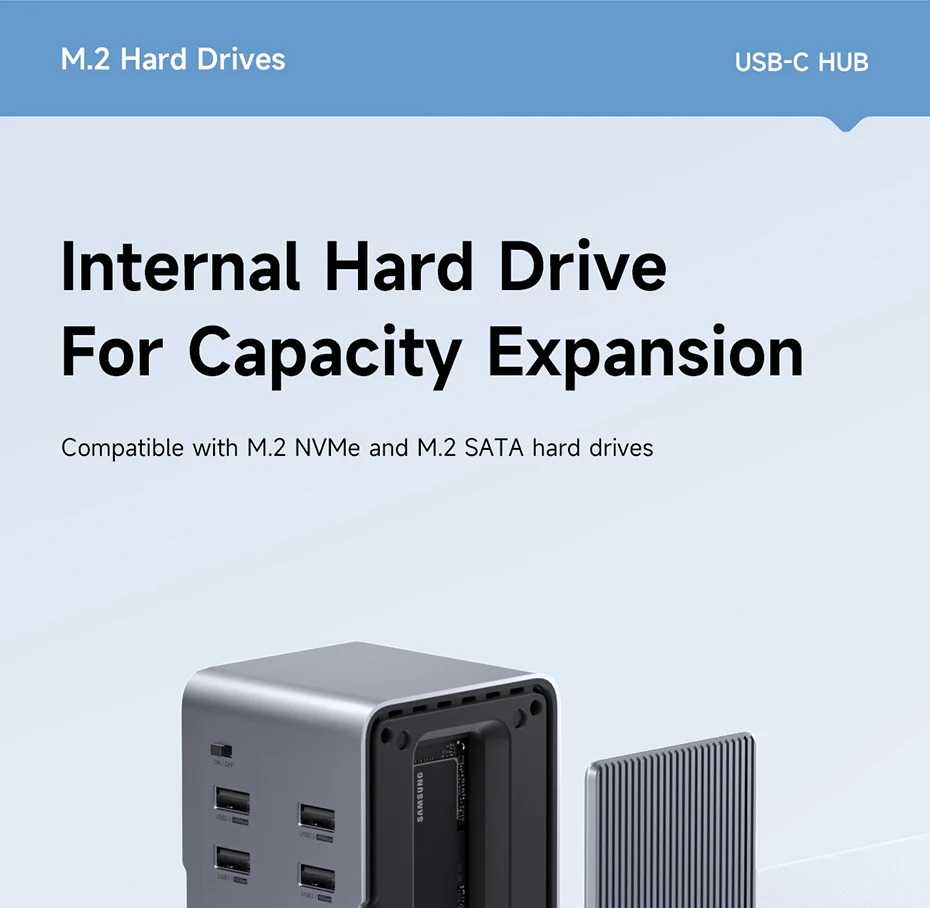 Hagibis USB C Docking Station with Dual HDMI-compatible M.2 SSD Enclosure Ethernet 100W PD USB Hub SD/TF for Laptop Macbook Pro Hagibis USB C Docking Station with Dual HDMI-compatible M.2 SSD Enclosure Ethernet 100W PD USB Hub SD/TF for Laptop Macbook Pro