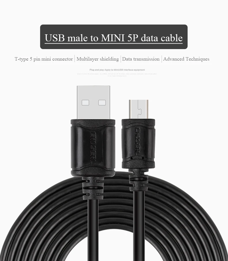 CHOSEAL Mini USB Cable USB 2.0 Type A Male to Mini B Charging Cord For PS3 Controller Digital Camera Dash Cam MP3 Player CHOSEAL Mini USB Cable USB 2.0 Type A Male to Mini B Charging Cord For PS3 Controller Digital Camera Dash Cam MP3 Player