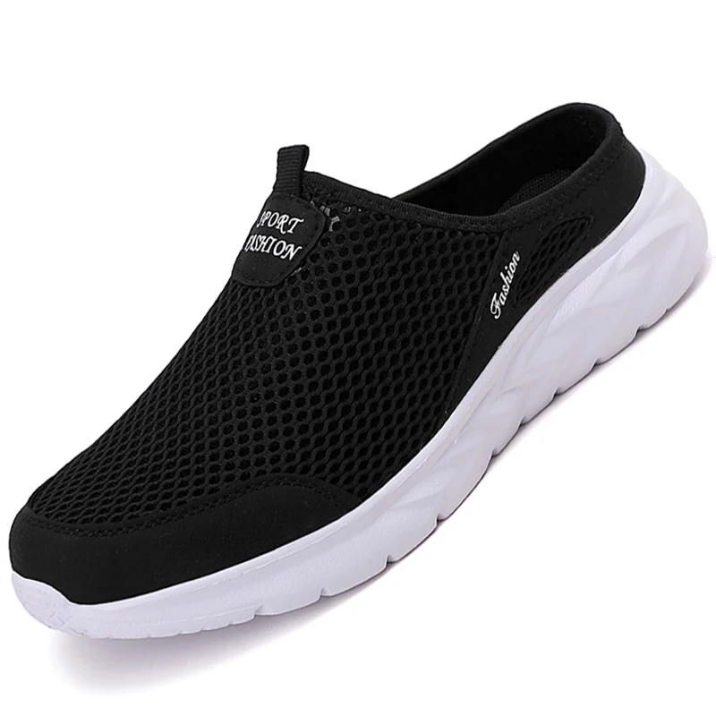 YRZL Mens Half Slippers Summer Breathable Mesh Mens Shoes Outdoor Casual Walking Shoes Large Flat Light Mesh Slippers Sandals YRZL Mens Half Slippers Summer Breathable Mesh Mens Shoes Outdoor Casual Walking Shoes Large Flat Light Mesh Slippers Sandals