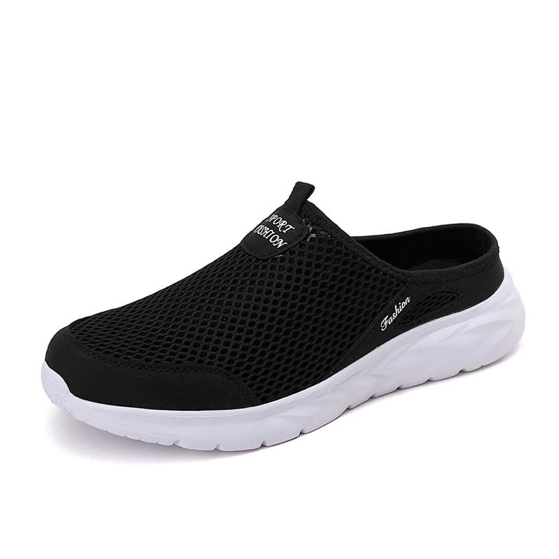 YRZL Mens Half Slippers Summer Breathable Mesh Mens Shoes Outdoor Casual Walking Shoes Large Flat Light Mesh Slippers Sandals YRZL Mens Half Slippers Summer Breathable Mesh Mens Shoes Outdoor Casual Walking Shoes Large Flat Light Mesh Slippers Sandals