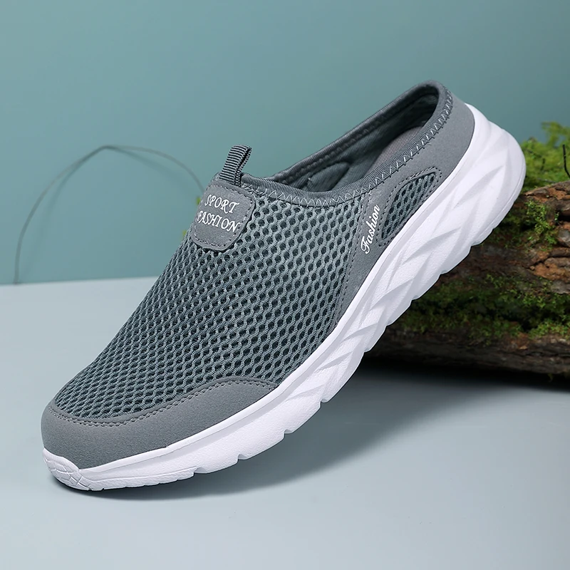 YRZL Mens Half Slippers Summer Breathable Mesh Mens Shoes Outdoor Casual Walking Shoes Large Flat Light Mesh Slippers Sandals YRZL Mens Half Slippers Summer Breathable Mesh Mens Shoes Outdoor Casual Walking Shoes Large Flat Light Mesh Slippers Sandals