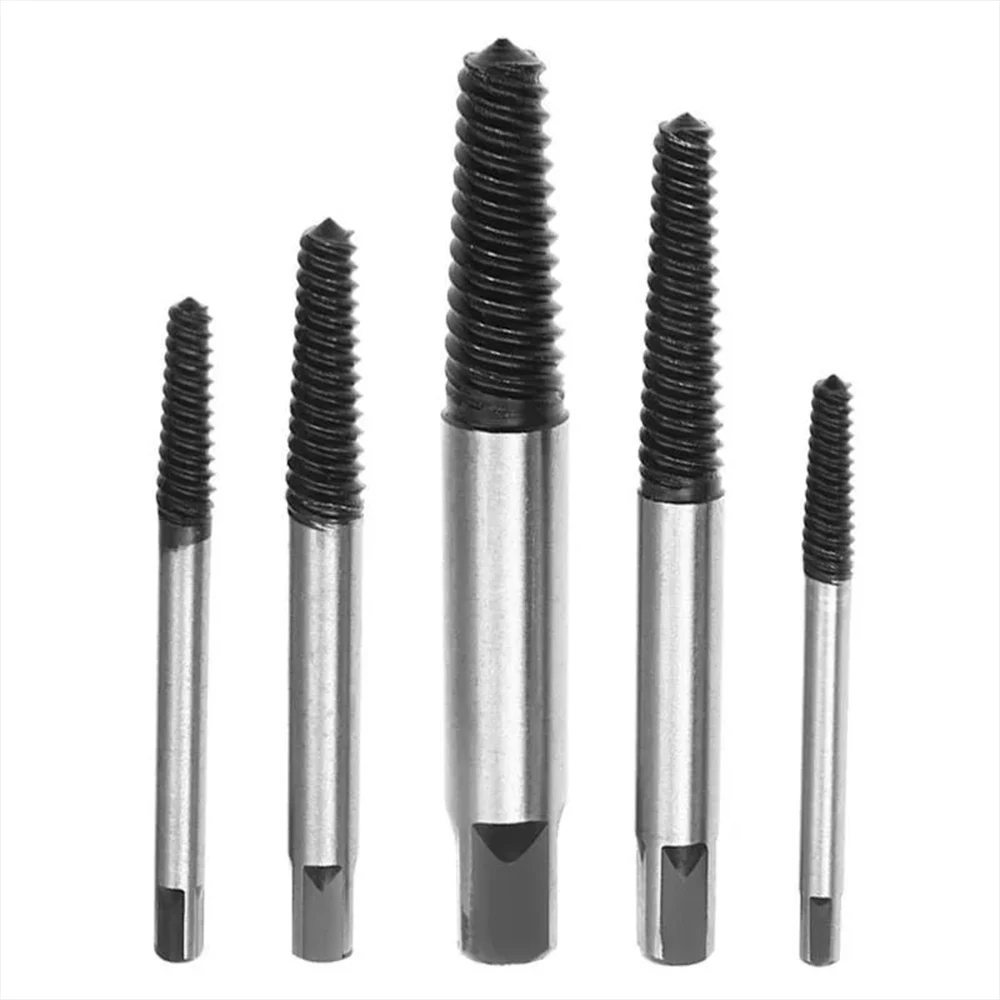 5/6Pcs Damaged Broken Screw Remover Extractor,Drill Bits Steel Durable Easy Out Remover Tool,Works on Wood and Machine Screws 5/6Pcs Damaged Broken Screw Remover Extractor,Drill Bits Steel Durable Easy Out Remover Tool,Works on Wood and Machine Screws