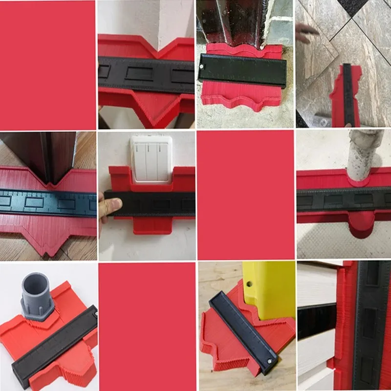Profile Duplicator Contour Gauge for Woodworking Tiling Plastic Measuring Ruler Line Copier Ceramic Tile Cutting Template Tool Profile Duplicator Contour Gauge for Woodworking Tiling Plastic Measuring Ruler Line Copier Ceramic Tile Cutting Template Tool
