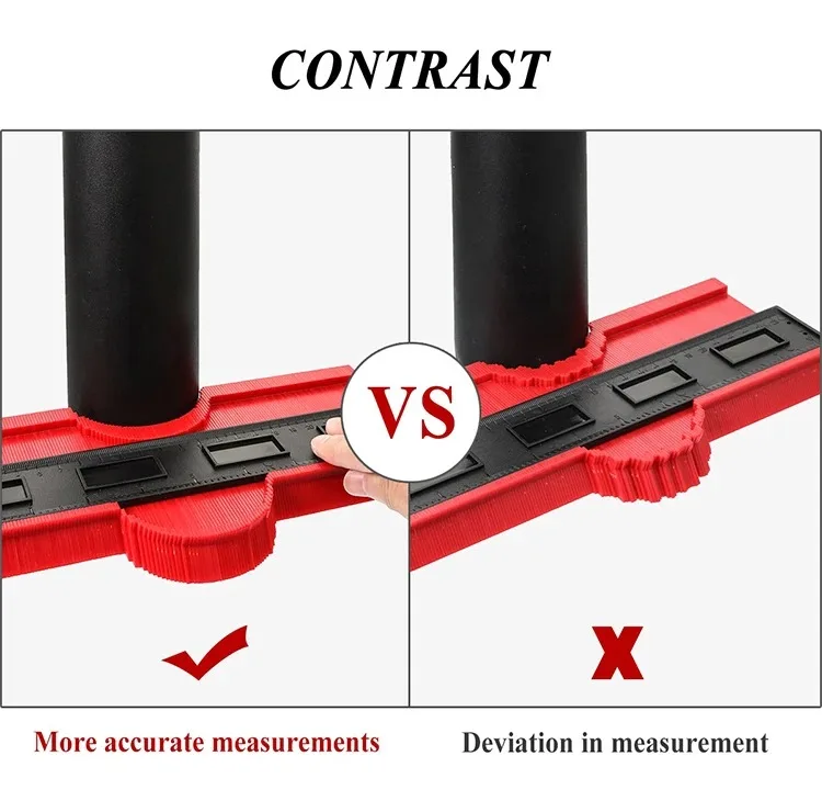 Profile Duplicator Contour Gauge for Woodworking Tiling Plastic Measuring Ruler Line Copier Ceramic Tile Cutting Template Tool Profile Duplicator Contour Gauge for Woodworking Tiling Plastic Measuring Ruler Line Copier Ceramic Tile Cutting Template Tool