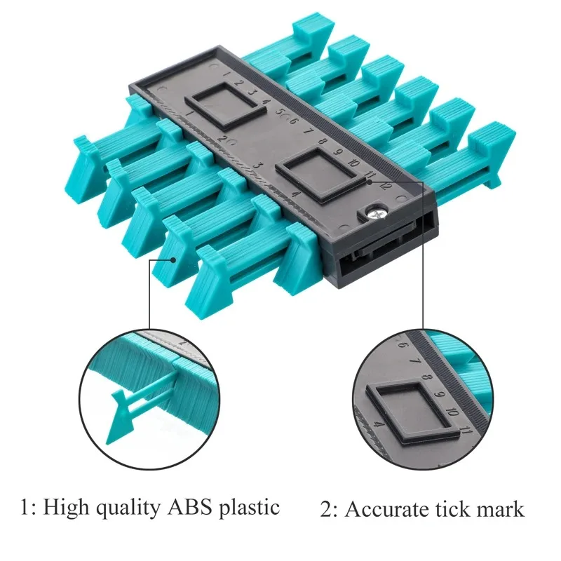 Profile Duplicator Contour Gauge for Woodworking Tiling Plastic Measuring Ruler Line Copier Ceramic Tile Cutting Template Tool Profile Duplicator Contour Gauge for Woodworking Tiling Plastic Measuring Ruler Line Copier Ceramic Tile Cutting Template Tool