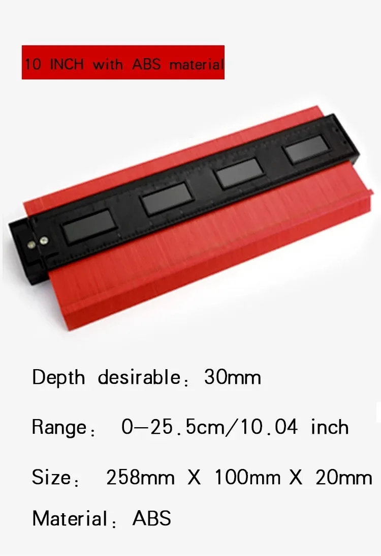 Profile Duplicator Contour Gauge for Woodworking Tiling Plastic Measuring Ruler Line Copier Ceramic Tile Cutting Template Tool Profile Duplicator Contour Gauge for Woodworking Tiling Plastic Measuring Ruler Line Copier Ceramic Tile Cutting Template Tool