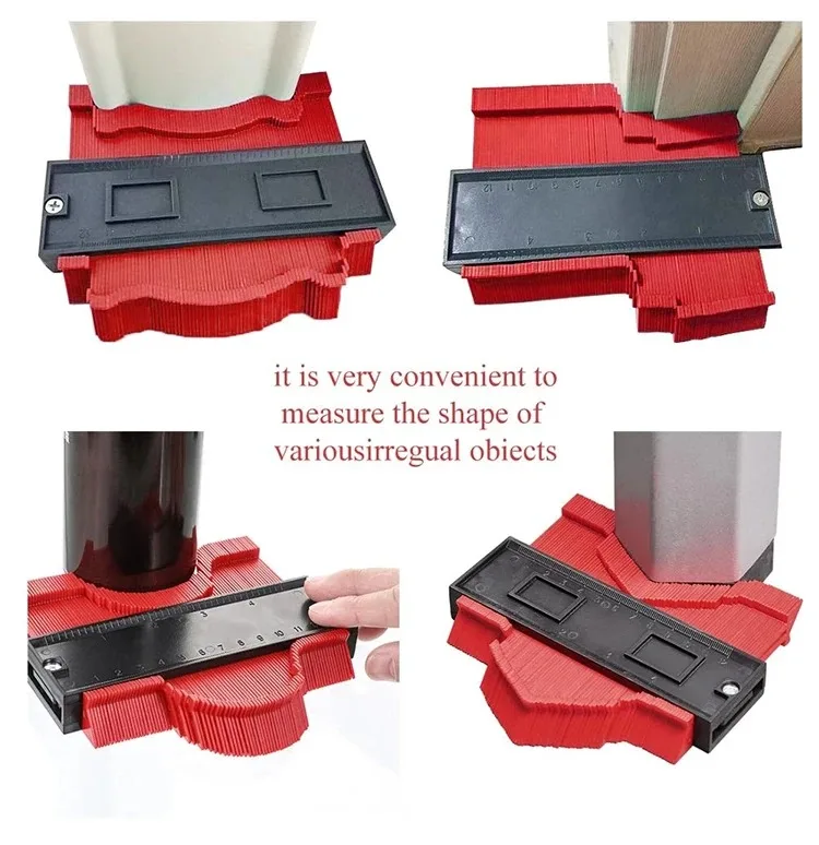 Profile Duplicator Contour Gauge for Woodworking Tiling Plastic Measuring Ruler Line Copier Ceramic Tile Cutting Template Tool Profile Duplicator Contour Gauge for Woodworking Tiling Plastic Measuring Ruler Line Copier Ceramic Tile Cutting Template Tool