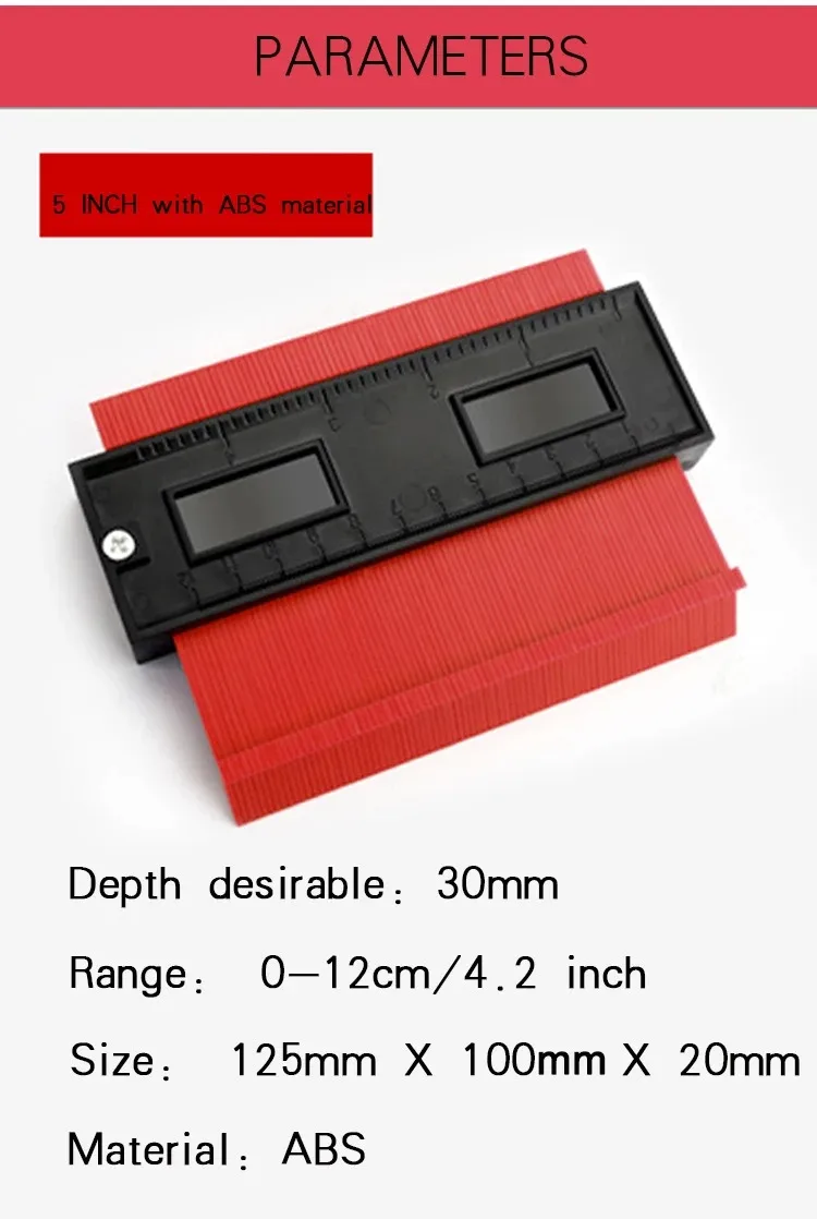 Profile Duplicator Contour Gauge for Woodworking Tiling Plastic Measuring Ruler Line Copier Ceramic Tile Cutting Template Tool Profile Duplicator Contour Gauge for Woodworking Tiling Plastic Measuring Ruler Line Copier Ceramic Tile Cutting Template Tool