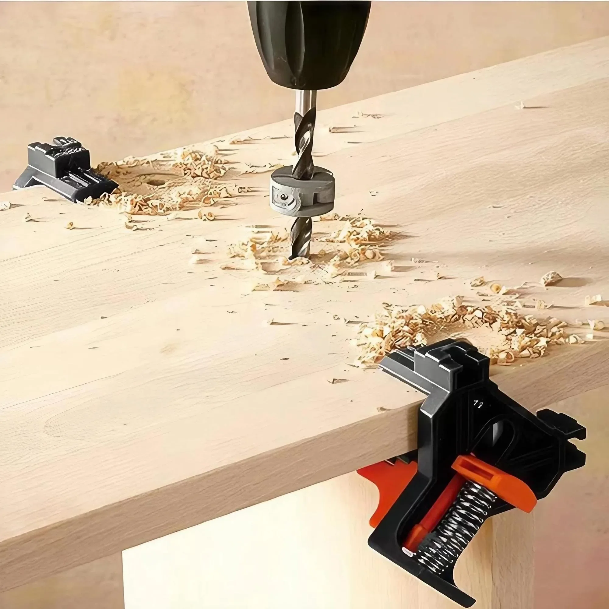 Professional Woodworking 90° Right Angle Clamps - Premium Accurate Frame and Cabinet Assembly Tools for Carpentry and DIY