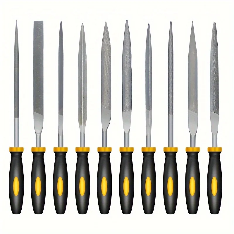 Premium Needle File Set - High-Carbon Steel Files with Non-Slip Ergonomic Handles for Precise Filing on Wood, Plastic, Model Premium Needle File Set - High-Carbon Steel Files with Non-Slip Ergonomic Handles for Precise Filing on Wood, Plastic, Model