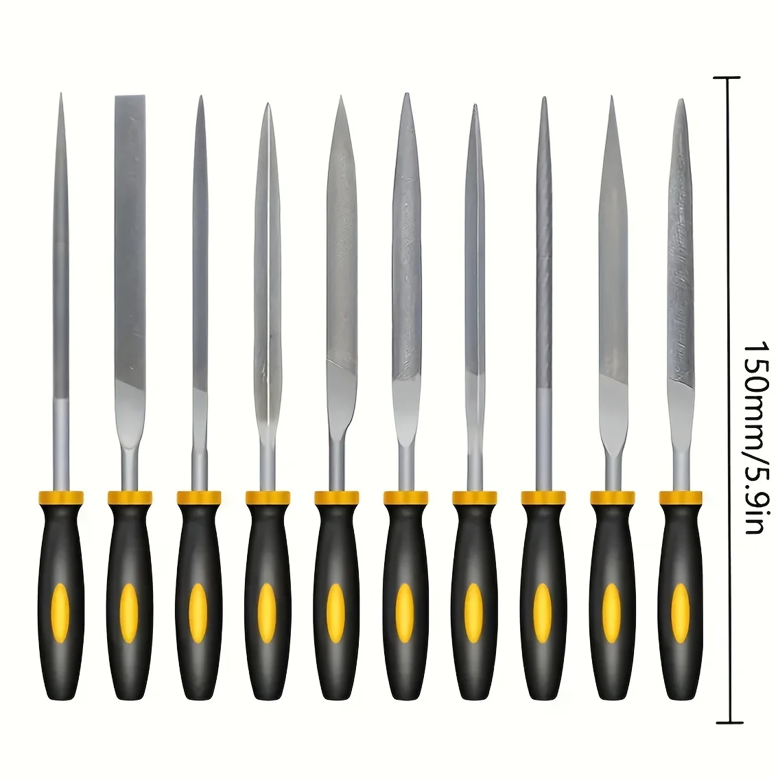 Premium Needle File Set - High-Carbon Steel Files with Non-Slip Ergonomic Handles for Precise Filing on Wood, Plastic, Model Premium Needle File Set - High-Carbon Steel Files with Non-Slip Ergonomic Handles for Precise Filing on Wood, Plastic, Model