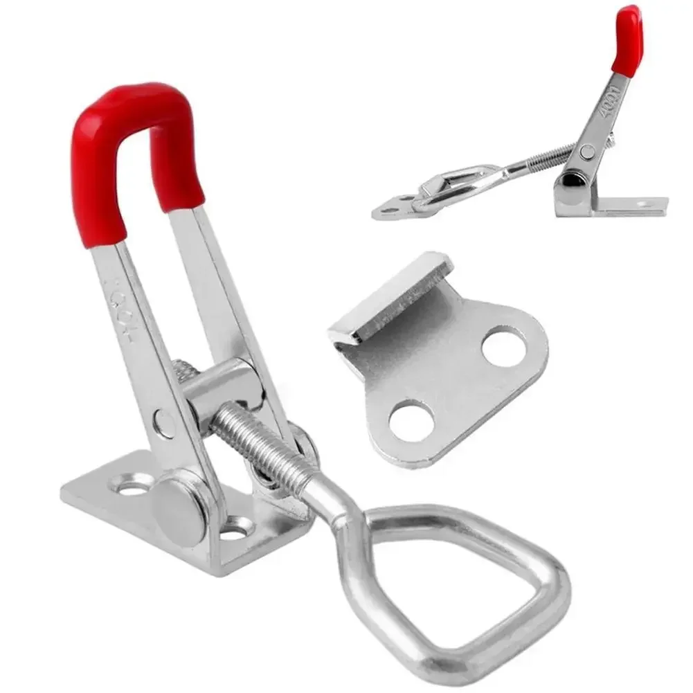 Toggle Clamp Adjustable Stainless Steel Door Bolt Type Fixture Quick Clamp For Doors Household Appliances Hand Tools GH-4001