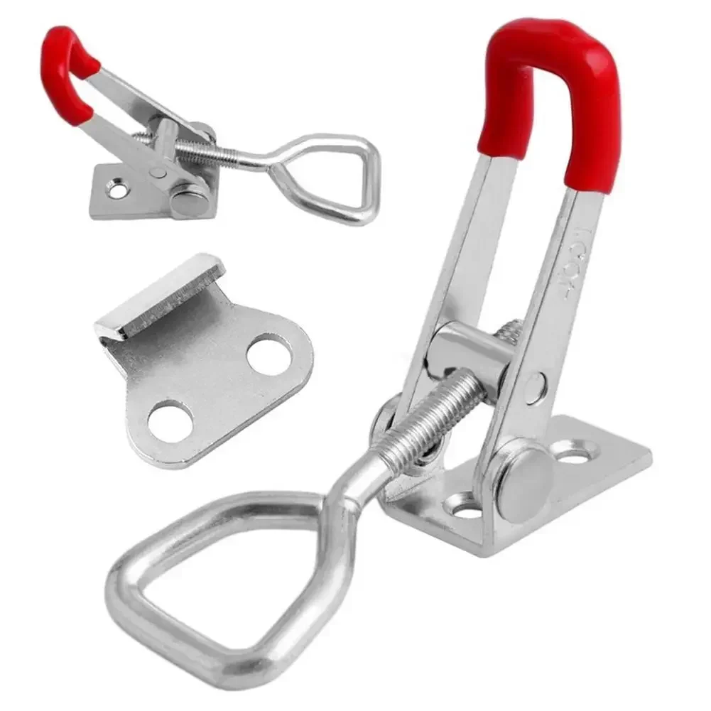 Toggle Clamp Adjustable Stainless Steel Door Bolt Type Fixture Quick Clamp For Doors Household Appliances Hand Tools GH-4001