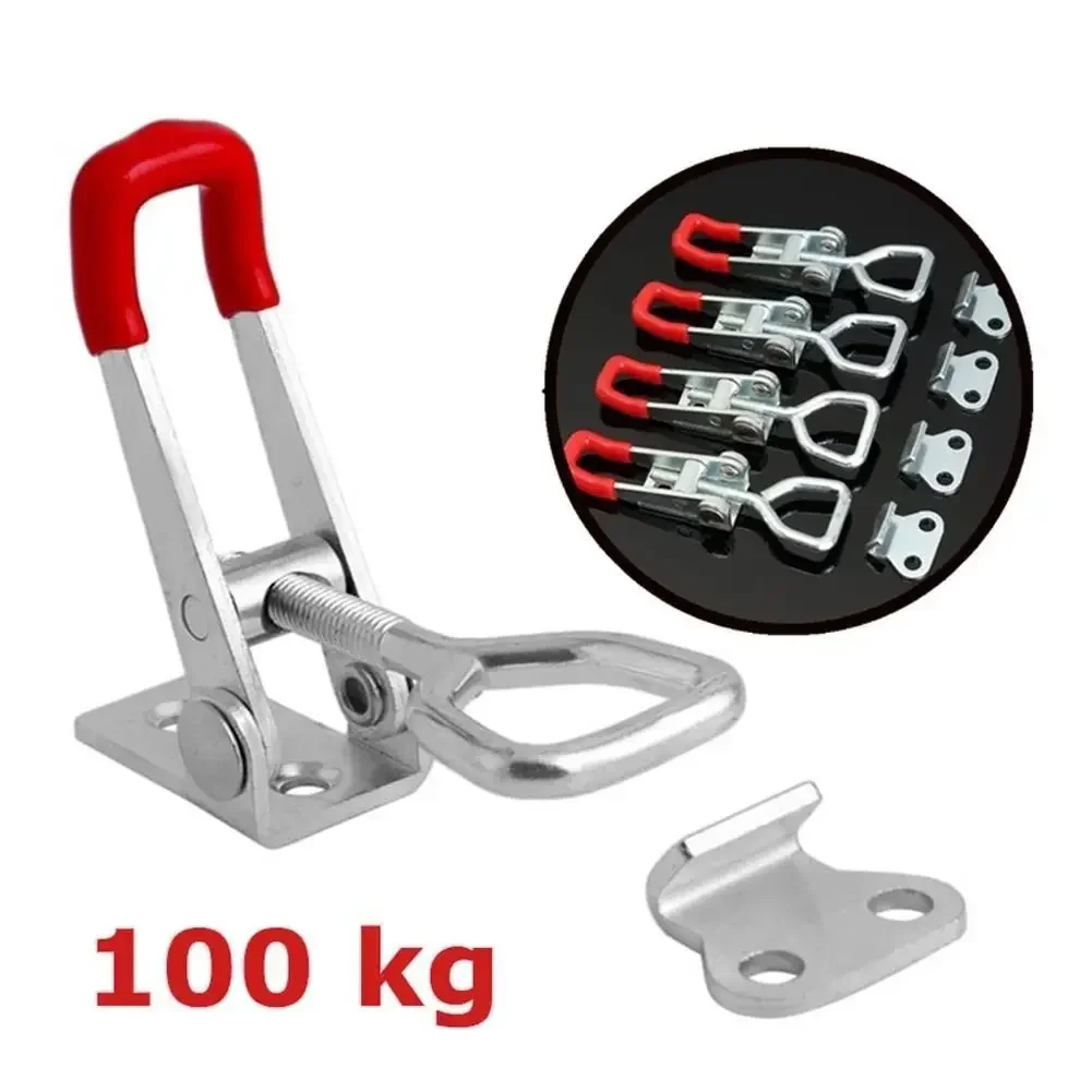Toggle Clamp Adjustable Stainless Steel Door Bolt Type Fixture Quick Clamp For Doors Household Appliances Hand Tools GH-4001