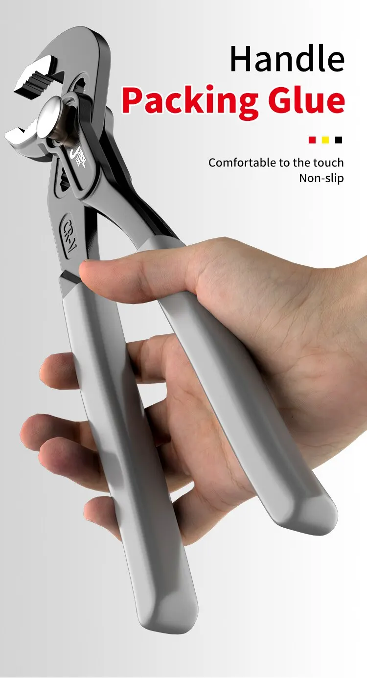 Water Pump Pliers Quick-Release Plumbing Pliers Pipe Wrench Adjustable Water Pipe Clamp Pliers Household Hand Tools Multi-functi