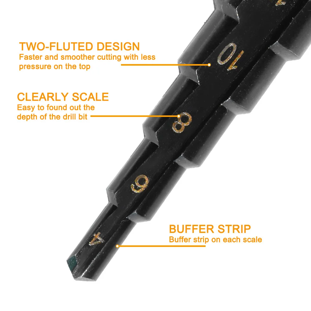 5pcs Step Drill Bit Set Hss Cobalt Multiple Hole 50 Sizes Cobalt Titanium Conical Carbide Drill Perforator Hole Cutter Tool 5pcs Step Drill Bit Set Hss Cobalt Multiple Hole 50 Sizes Cobalt Titanium Conical Carbide Drill Perforator Hole Cutter Tool