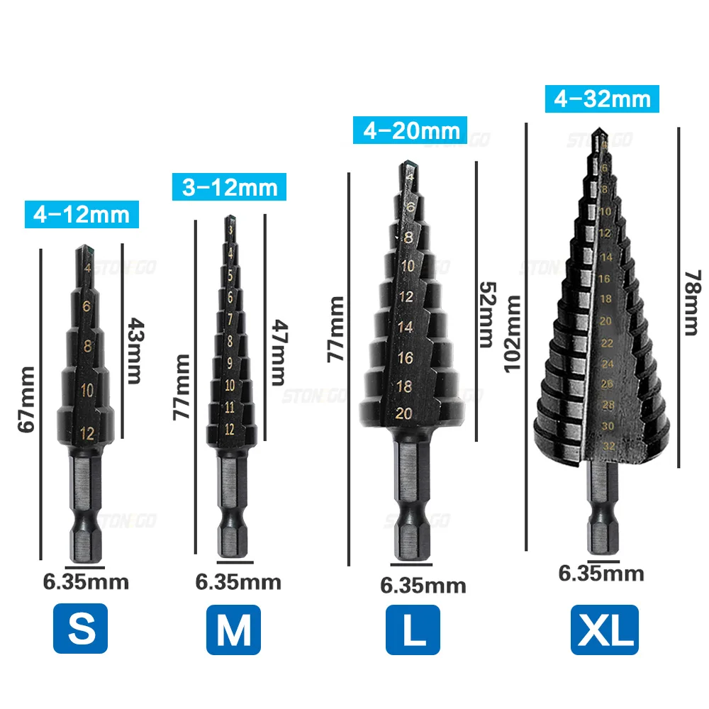 5pcs Step Drill Bit Set Hss Cobalt Multiple Hole 50 Sizes Cobalt Titanium Conical Carbide Drill Perforator Hole Cutter Tool 5pcs Step Drill Bit Set Hss Cobalt Multiple Hole 50 Sizes Cobalt Titanium Conical Carbide Drill Perforator Hole Cutter Tool