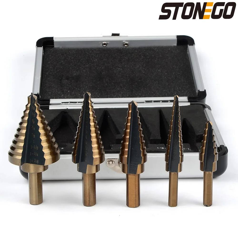 5pcs Step Drill Bit Set Hss Cobalt Multiple Hole 50 Sizes Cobalt Titanium Conical Carbide Drill Perforator Hole Cutter Tool 5pcs Step Drill Bit Set Hss Cobalt Multiple Hole 50 Sizes Cobalt Titanium Conical Carbide Drill Perforator Hole Cutter Tool