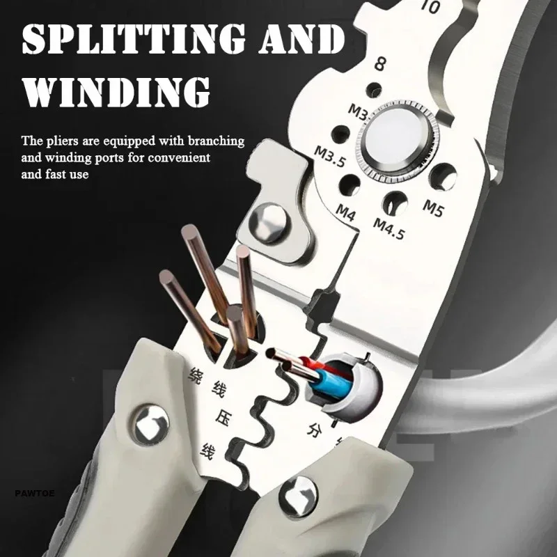 Multi Functional Electrician Pliers For Wire Splitting And Stripping Specialized For Electricians