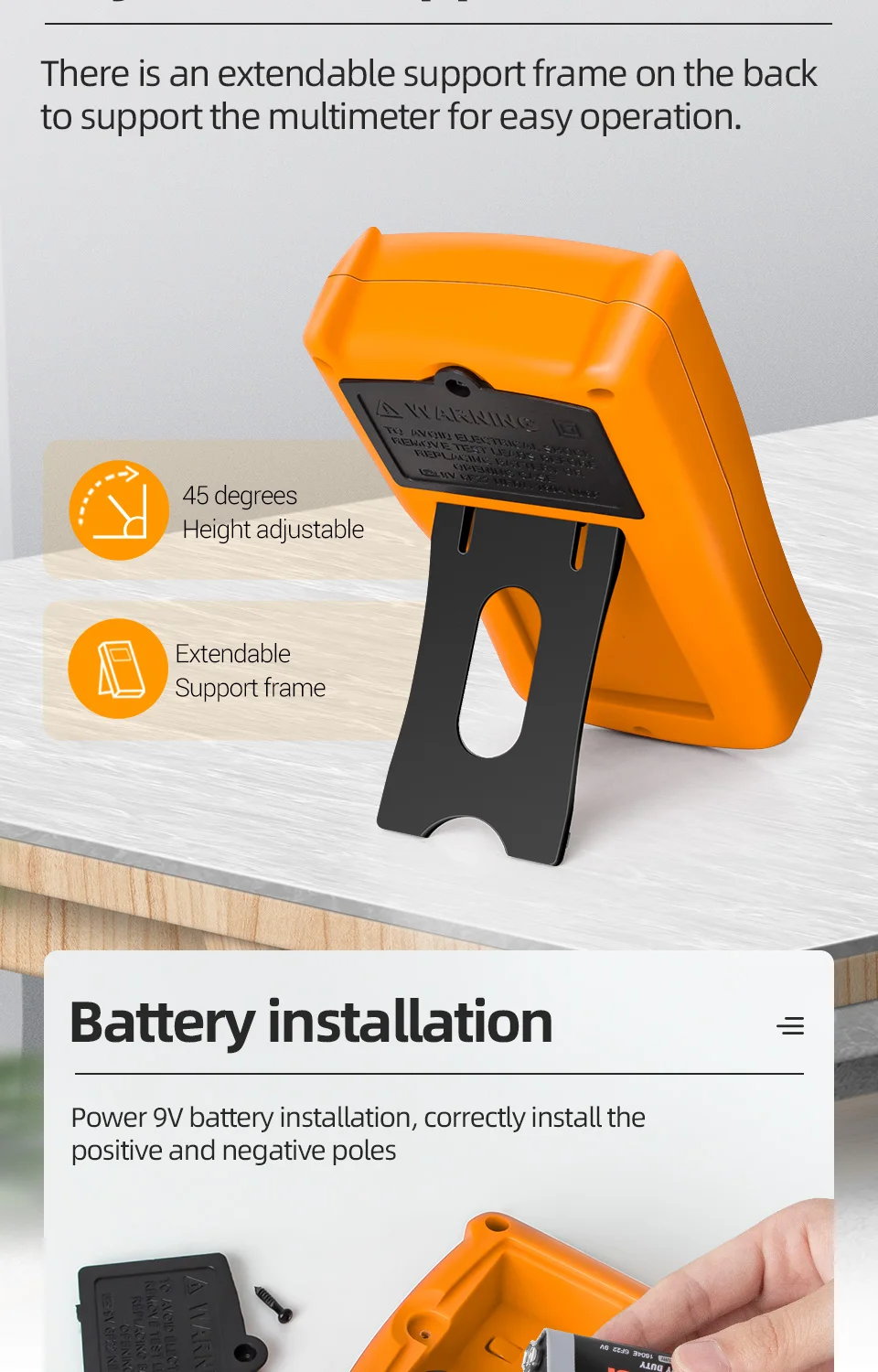 ANENG DM850 Digital Multimeter Automatic Professional 1999 Counts Auto AC/DC Votage Tester Ohm Current Ammeter Detector Tool