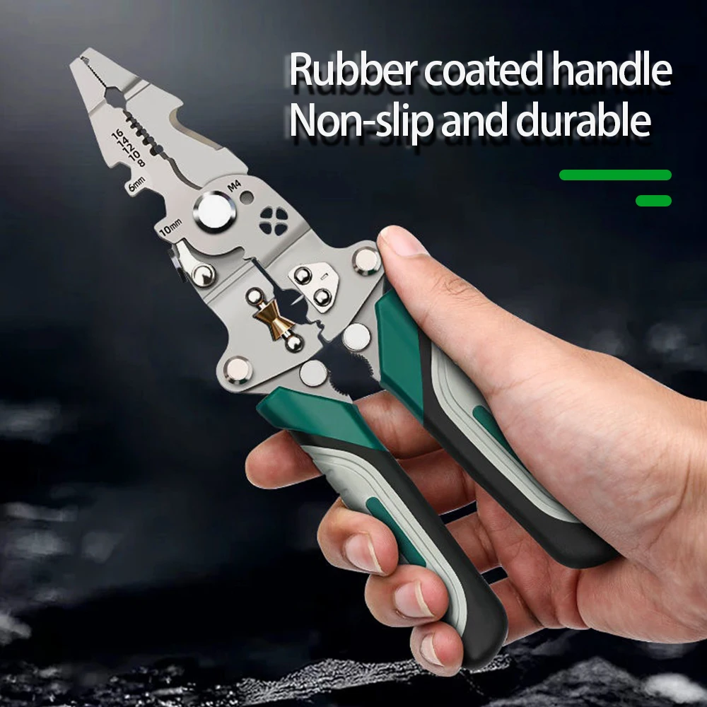 Foldable wire stripper, pulley design multi-function electrician wire splitter wire winding pliers crimping pliers hand tool Foldable wire stripper, pulley design multi-function electrician wire splitter wire winding pliers crimping pliers hand tool