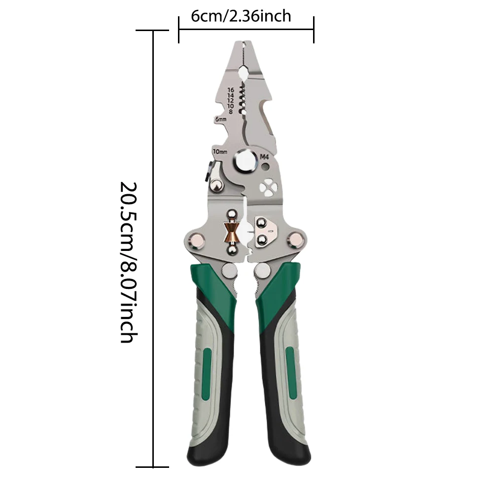 Foldable wire stripper, pulley design multi-function electrician wire splitter wire winding pliers crimping pliers hand tool Foldable wire stripper, pulley design multi-function electrician wire splitter wire winding pliers crimping pliers hand tool