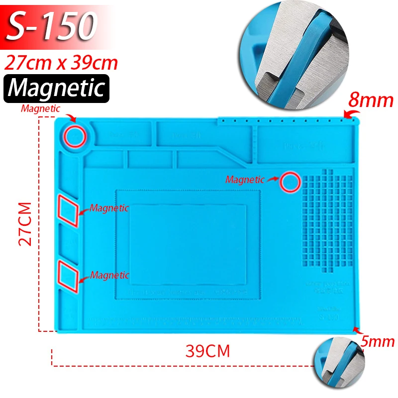 ESD Heat Resistant 932℉ Soldering Mat Job Tools Computer Phone Repair Kit Working Repair Pad Heatresistant Maintenance Platform