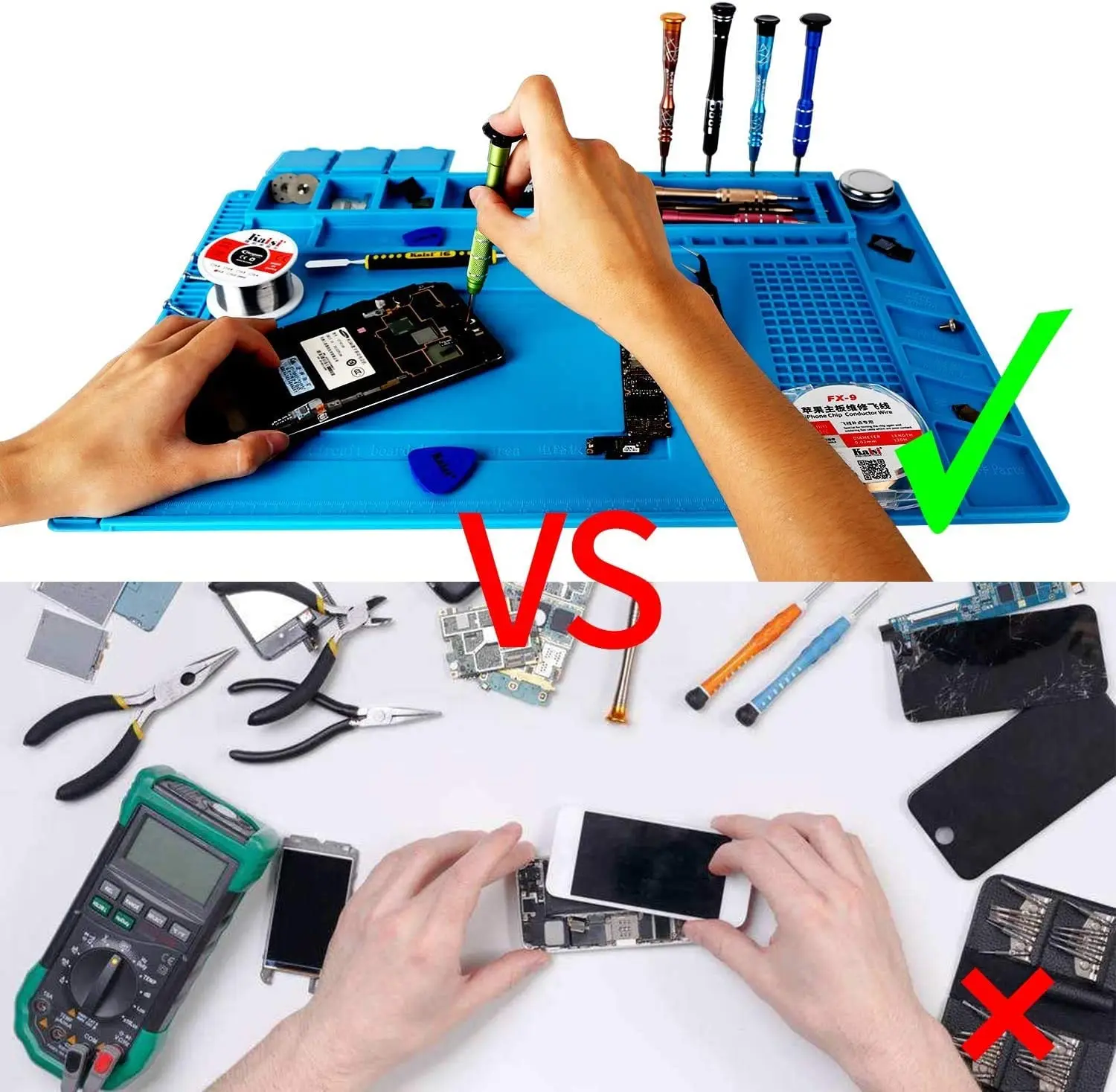 ESD Heat Resistant 932℉ Soldering Mat Job Tools Computer Phone Repair Kit Working Repair Pad Heatresistant Maintenance Platform