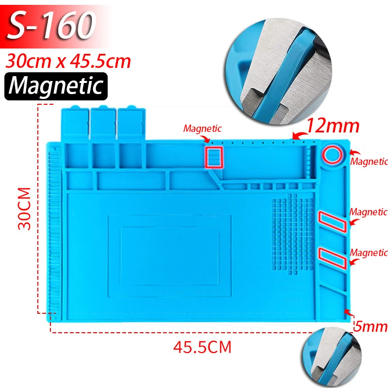 ESD Heat Resistant 932℉ Soldering Mat Job Tools Computer Phone Repair Kit Working Repair Pad Heatresistant Maintenance Platform