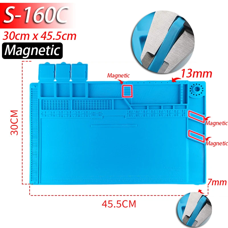 ESD Heat Resistant 932℉ Soldering Mat Job Tools Computer Phone Repair Kit Working Repair Pad Heatresistant Maintenance Platform
