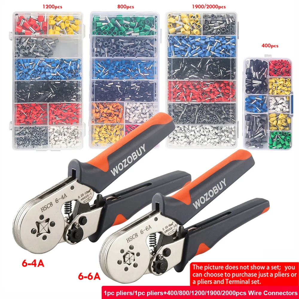 Ferrule Crimping Tool HSC8 6-4/6-6 Electrical Crimper Plier For Wire End Crimp Tube Terminals Electrical Circuit Repair Ferrule Crimping Tool HSC8 6-4/6-6 Electrical Crimper Plier For Wire End Crimp Tube Terminals Electrical Circuit Repair