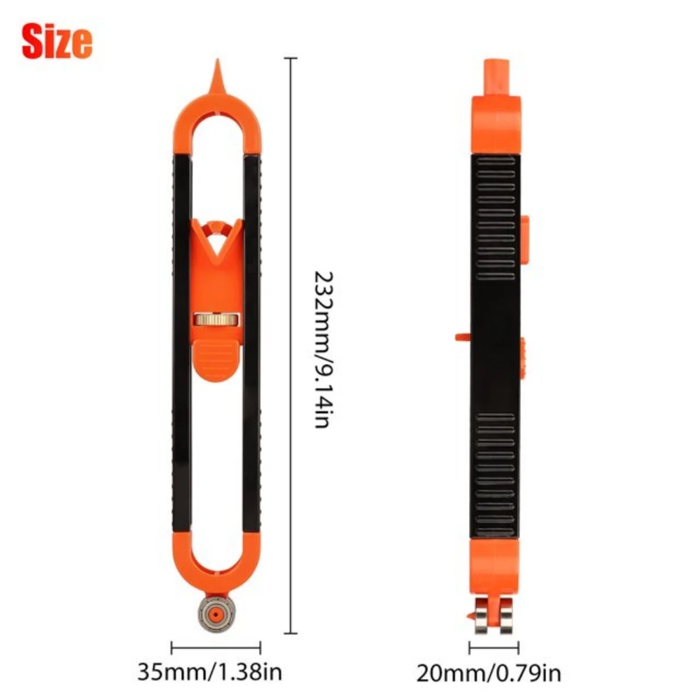 New Profile Scribing Ruler Contour Gauge with Lock Adjustable Locking Precise Woodworking Measuring Gauge Profile Duplicator