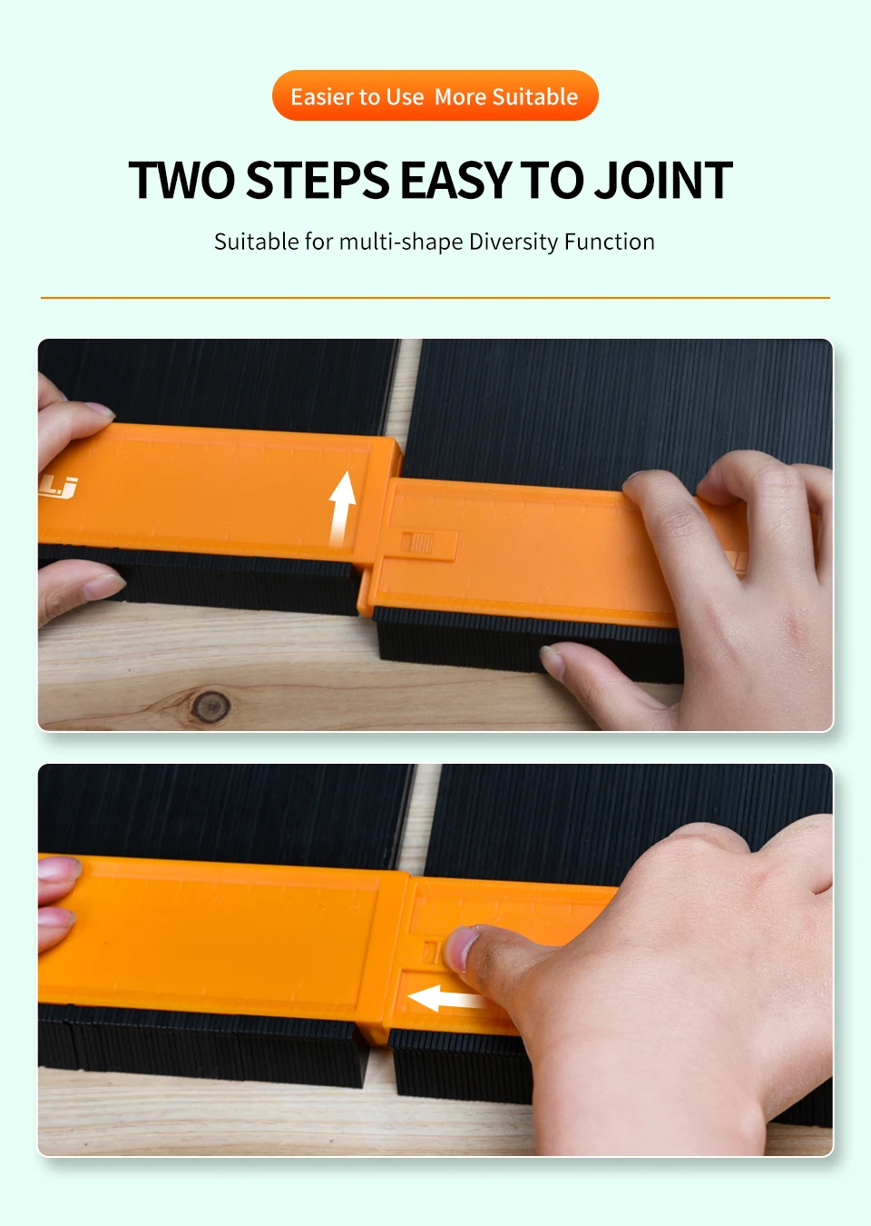 ONKEL.J Brand Connection Contour Gauge Profile Tool Alloy Adjustable Lock Edge Shaping Wood Measure Ruler Tiles Meethulp Gauge ONKEL.J Brand Connection Contour Gauge Profile Tool Alloy Adjustable Lock Edge Shaping Wood Measure Ruler Tiles Meethulp Gauge