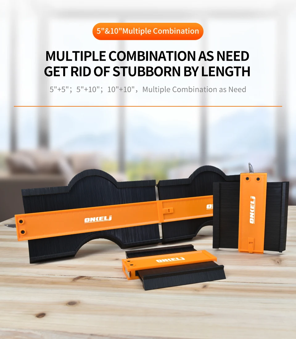 ONKEL.J Brand Connection Contour Gauge Profile Tool Alloy Adjustable Lock Edge Shaping Wood Measure Ruler Tiles Meethulp Gauge ONKEL.J Brand Connection Contour Gauge Profile Tool Alloy Adjustable Lock Edge Shaping Wood Measure Ruler Tiles Meethulp Gauge