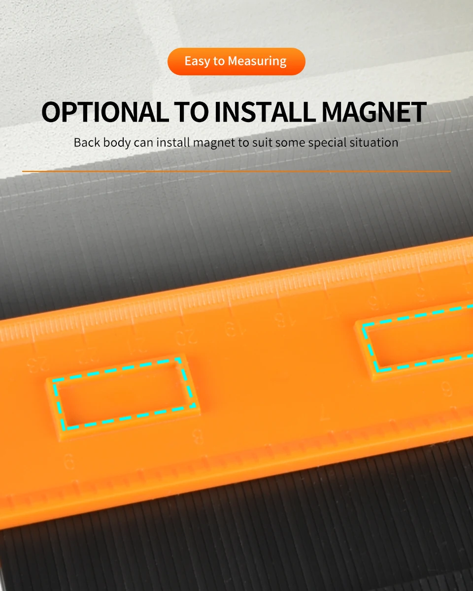 ONKEL.J Brand Connection Contour Gauge Profile Tool Alloy Adjustable Lock Edge Shaping Wood Measure Ruler Tiles Meethulp Gauge ONKEL.J Brand Connection Contour Gauge Profile Tool Alloy Adjustable Lock Edge Shaping Wood Measure Ruler Tiles Meethulp Gauge