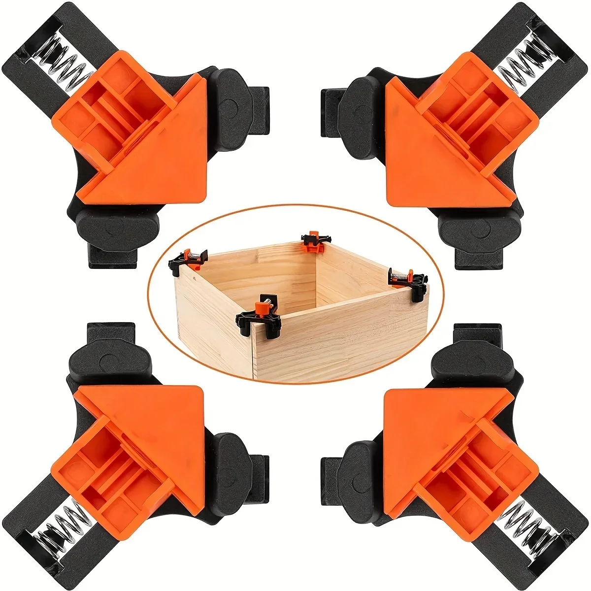 2pcs 90 Degree Corner Clamps For Woodworking, Fast Adjustable Quick Spring Loaded Woodworking Clamps,Cabinets,Photo Framing 2pcs 90 Degree Corner Clamps For Woodworking, Fast Adjustable Quick Spring Loaded Woodworking Clamps,Cabinets,Photo Framing