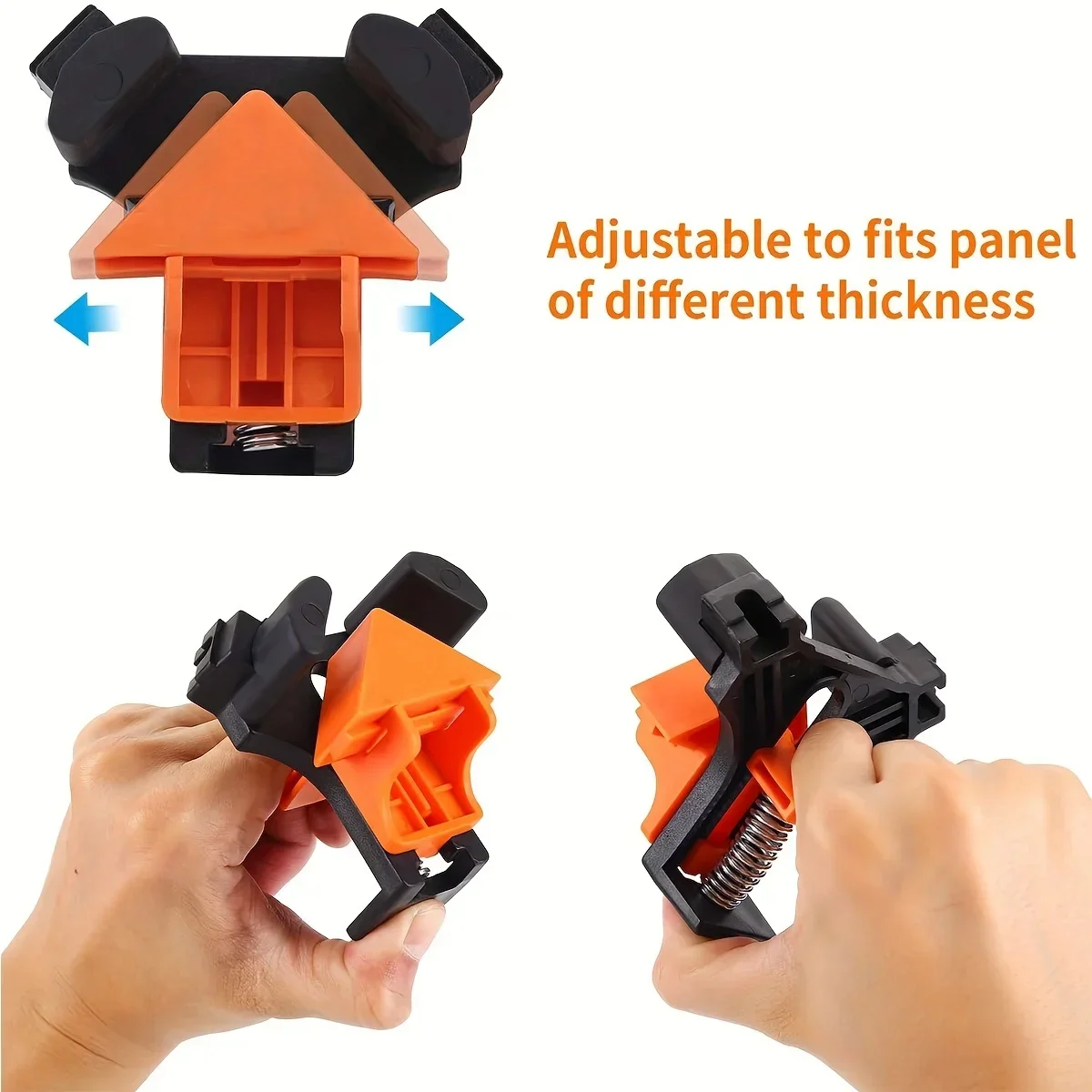 2pcs 90 Degree Corner Clamps For Woodworking, Fast Adjustable Quick Spring Loaded Woodworking Clamps,Cabinets,Photo Framing 2pcs 90 Degree Corner Clamps For Woodworking, Fast Adjustable Quick Spring Loaded Woodworking Clamps,Cabinets,Photo Framing