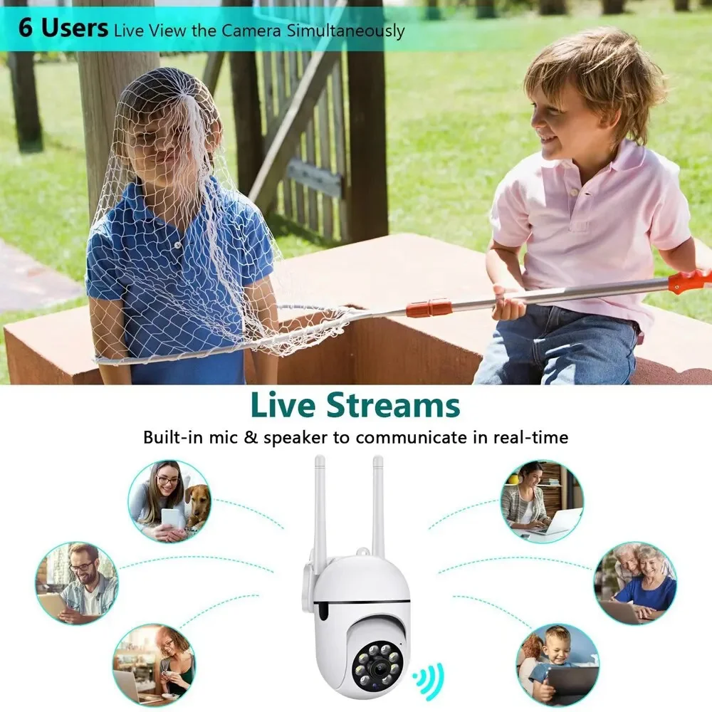 3MP Wifi IP Camera Outdoor Wired Security Surveillance Camera AI Human Tracking Two Way Audio Night Color Cam 3MP Wifi IP Camera Outdoor Wired Security Surveillance Camera AI Human Tracking Two Way Audio Night Color Cam