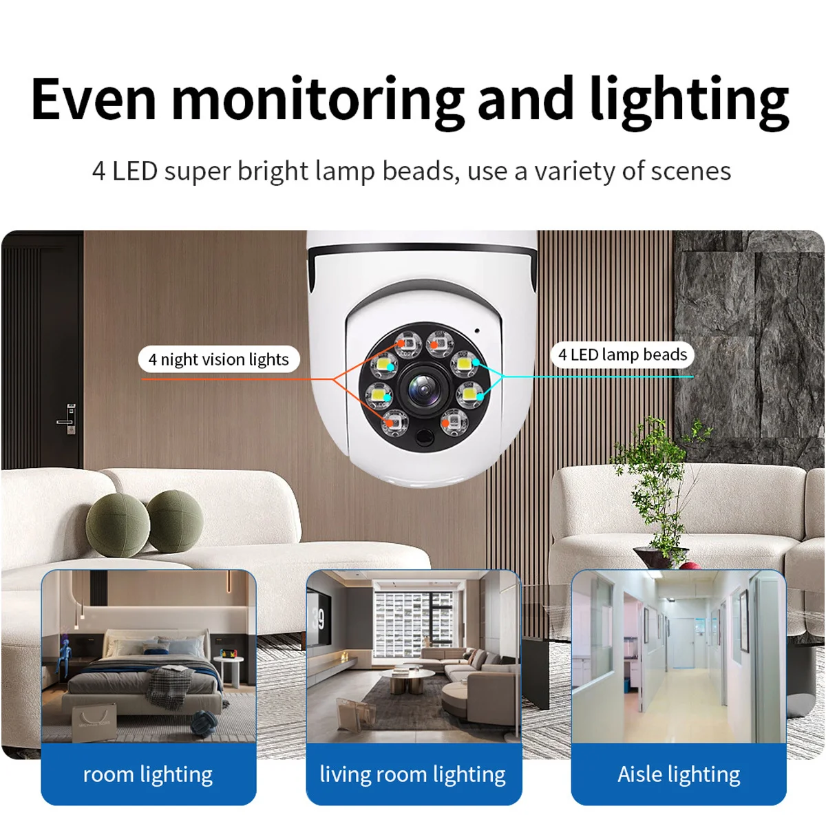 8MP E27 Bulb WiFi Camera Light Bulb Security Camera Video Surveillance Supprt Two Way Audio AI Humanoid Detection Baby Monitor 8MP E27 Bulb WiFi Camera Light Bulb Security Camera Video Surveillance Supprt Two Way Audio AI Humanoid Detection Baby Monitor