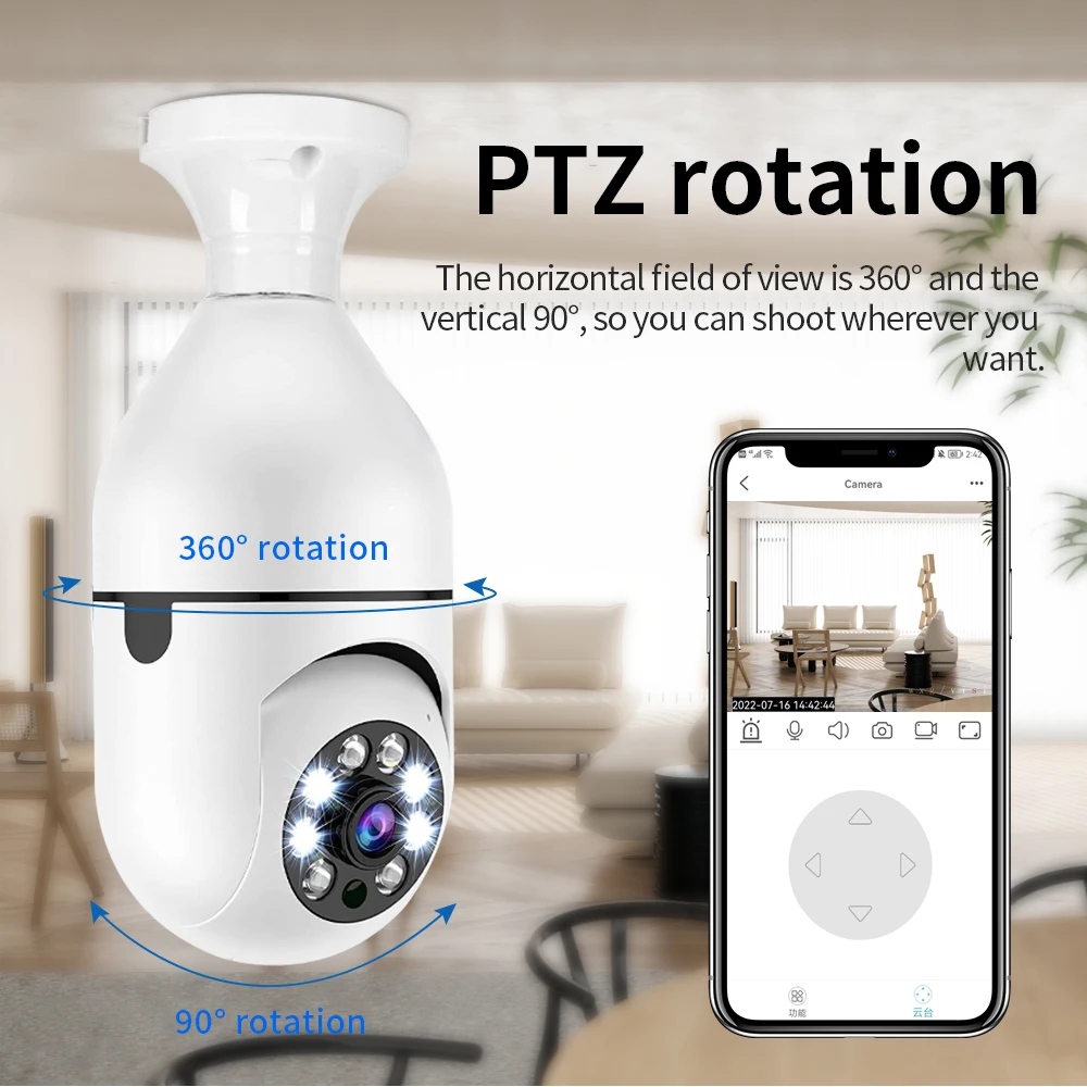 E27 Surveillance Camera Full Color Night Vision Automatic Human Tracking Zoom Indoor Security Monitor Wifi Miini IP Camera E27 Surveillance Camera Full Color Night Vision Automatic Human Tracking Zoom Indoor Security Monitor Wifi Miini IP Camera