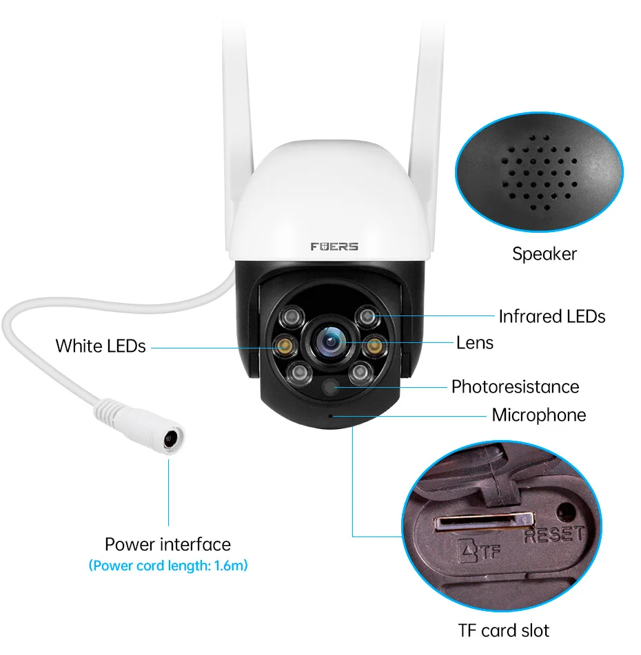 Fuers 8MP 4K IP Camera Tuya Smart Outdoor Home Security Auto Tracking AI Human Detection Camera WIFI CCTV Surveillance Camera Fuers 8MP 4K IP Camera Tuya Smart Outdoor Home Security Auto Tracking AI Human Detection Camera WIFI CCTV Surveillance Camera