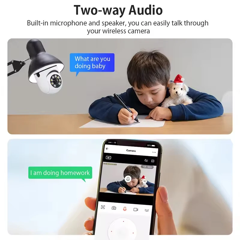 4G WiFi IP Camera E27 Bulb Cam 3MP Wireless Baby Monitor AI Tracking Security Video Surveillance Pet Cam SmartLife Indoor 4G WiFi IP Camera E27 Bulb Cam 3MP Wireless Baby Monitor AI Tracking Security Video Surveillance Pet Cam SmartLife Indoor