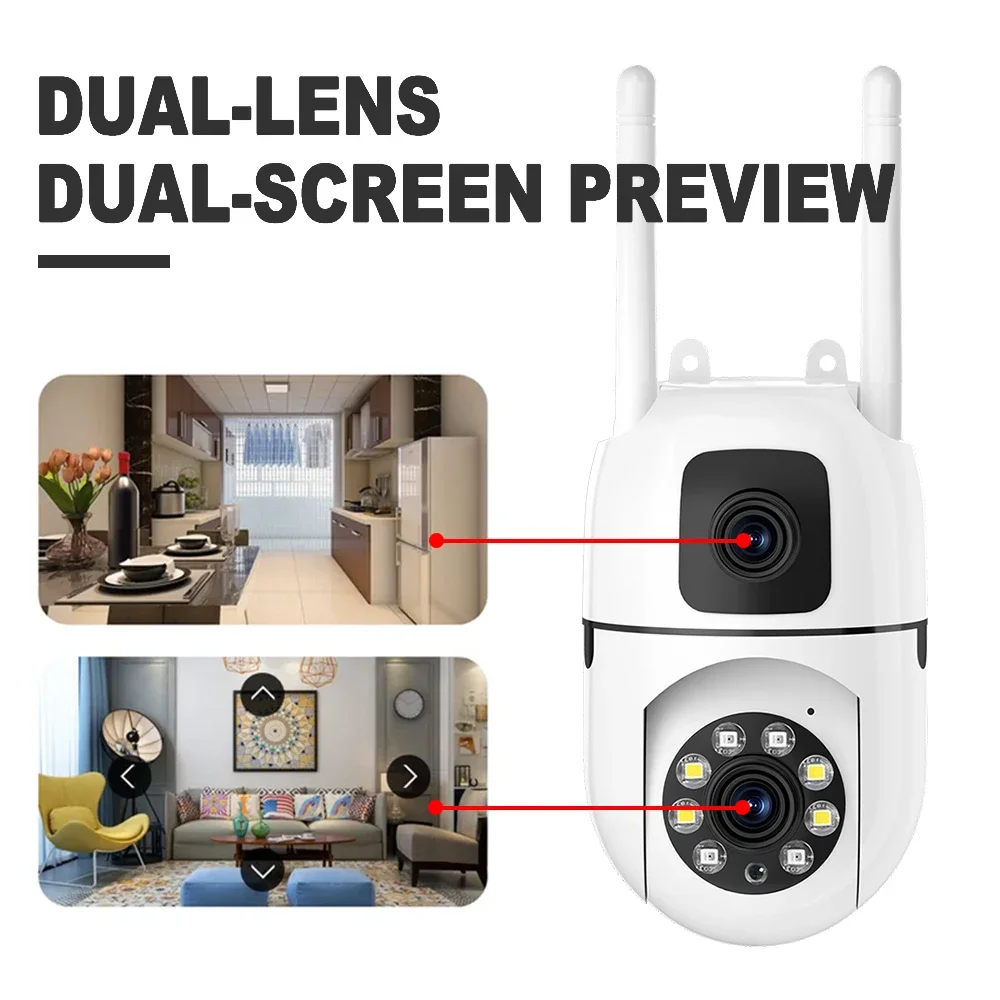 WiFi IP Camera Security Protection Dual Lens Dual Screen Wireless Indoor Monitor Auto Track PTZ CCTV Video Surveillance V380 Pro WiFi IP Camera Security Protection Dual Lens Dual Screen Wireless Indoor Monitor Auto Track PTZ CCTV Video Surveillance V380 Pro