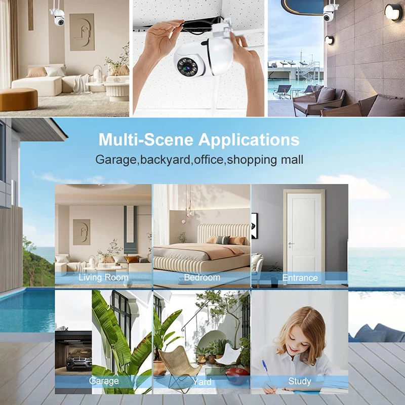 Smart Wifi Camera Video Surveillance IP Cameras Outdoor Security Protection Monitor 4.0X Zoom Home Wireless Waterproof Cam Smart Wifi Camera Video Surveillance IP Cameras Outdoor Security Protection Monitor 4.0X Zoom Home Wireless Waterproof Cam