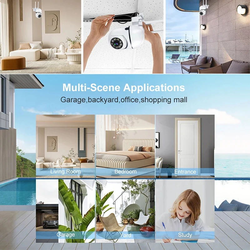 Smart Wifi Camera Video Surveillance IP Cameras Outdoor Security Protection Monitor 4.0X Zoom Home Wireless Waterproof Cam Smart Wifi Camera Video Surveillance IP Cameras Outdoor Security Protection Monitor 4.0X Zoom Home Wireless Waterproof Cam