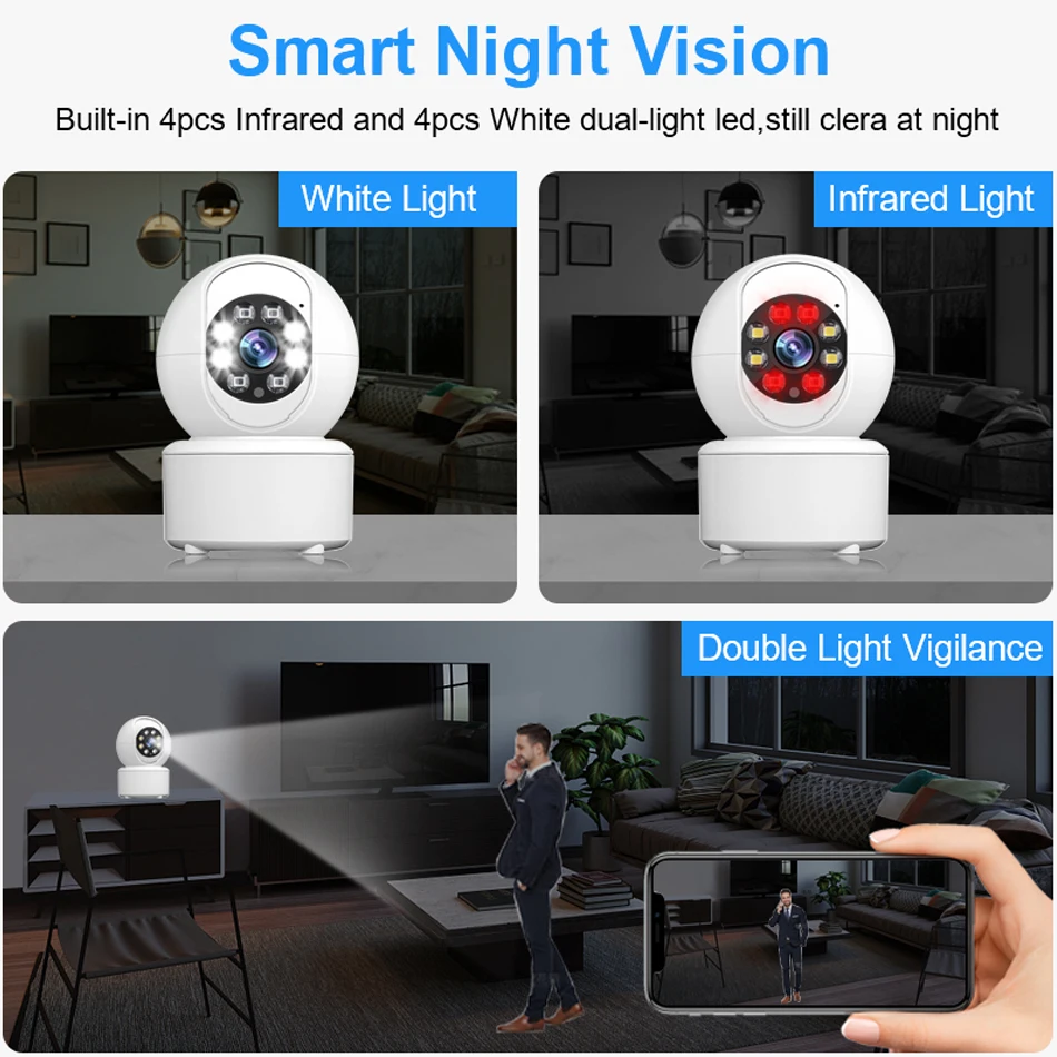 Smar HD 3MP Cloud Wireless IP Camera Intelligent Auto Tracking Of Human Home Security Surveillance CCTV Network Wifi Camera Smar HD 3MP Cloud Wireless IP Camera Intelligent Auto Tracking Of Human Home Security Surveillance CCTV Network Wifi Camera