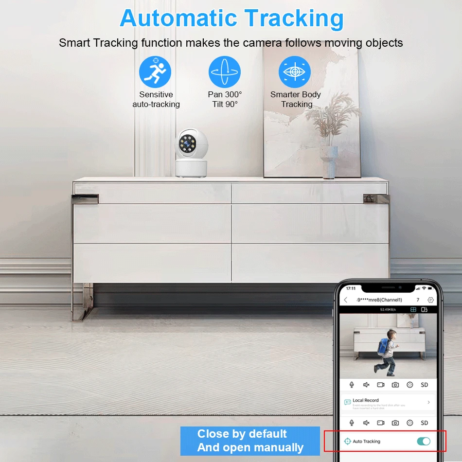 Smar HD 3MP Cloud Wireless IP Camera Intelligent Auto Tracking Of Human Home Security Surveillance CCTV Network Wifi Camera Smar HD 3MP Cloud Wireless IP Camera Intelligent Auto Tracking Of Human Home Security Surveillance CCTV Network Wifi Camera