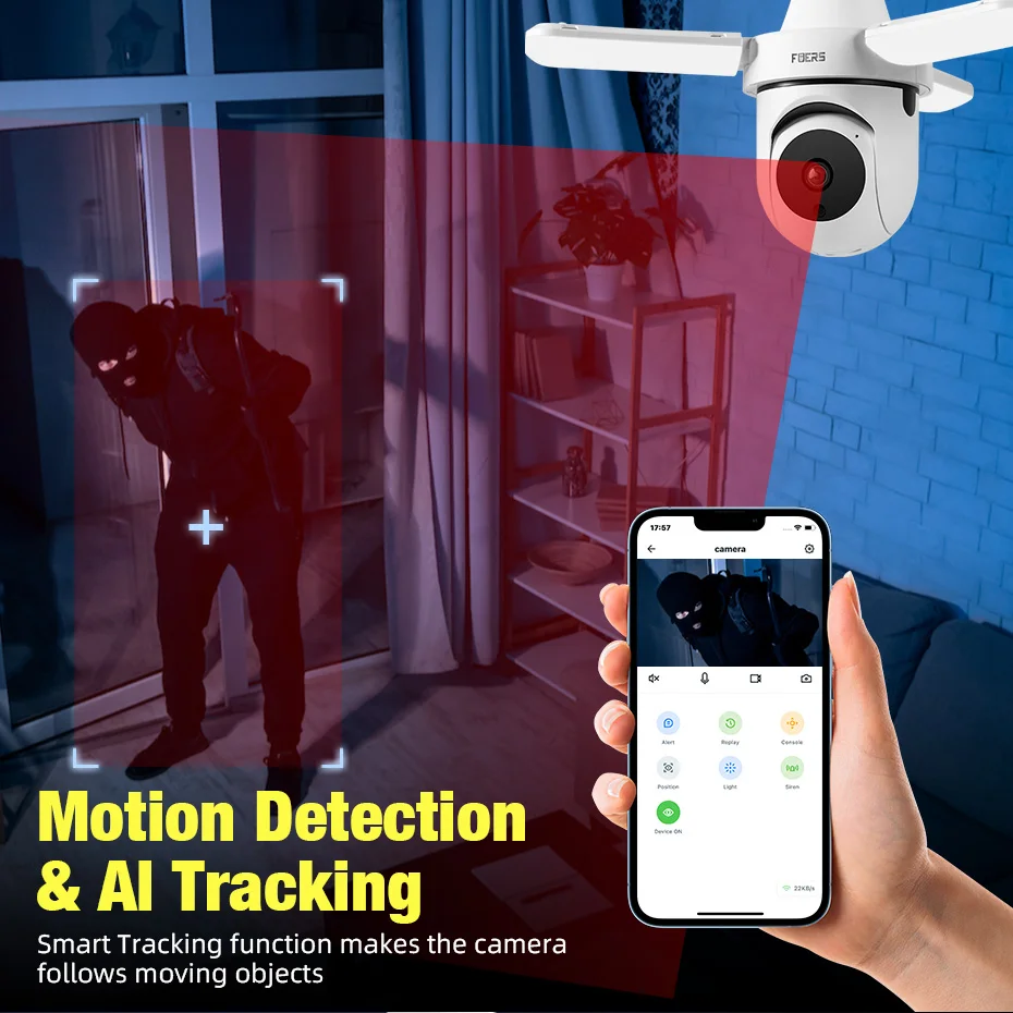 FUERS E27 Bulb Indoor Camera Security Indoor Monitor Wireless 2.4G WiFi Automatic Human Tracking FloodLight Surveillance Camera FUERS E27 Bulb Indoor Camera Security Indoor Monitor Wireless 2.4G WiFi Automatic Human Tracking FloodLight Surveillance Camera